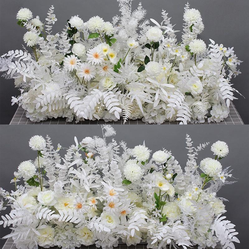 Artificial Silk Flower Hall Hotel Wedding Venue Flower Arrangement Home Decoration Eucalyptus Wedding Floral Arrangement