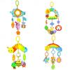 Baby Colorful Animal Car Hanging Toy Plush Rattle For Newborns And Infants