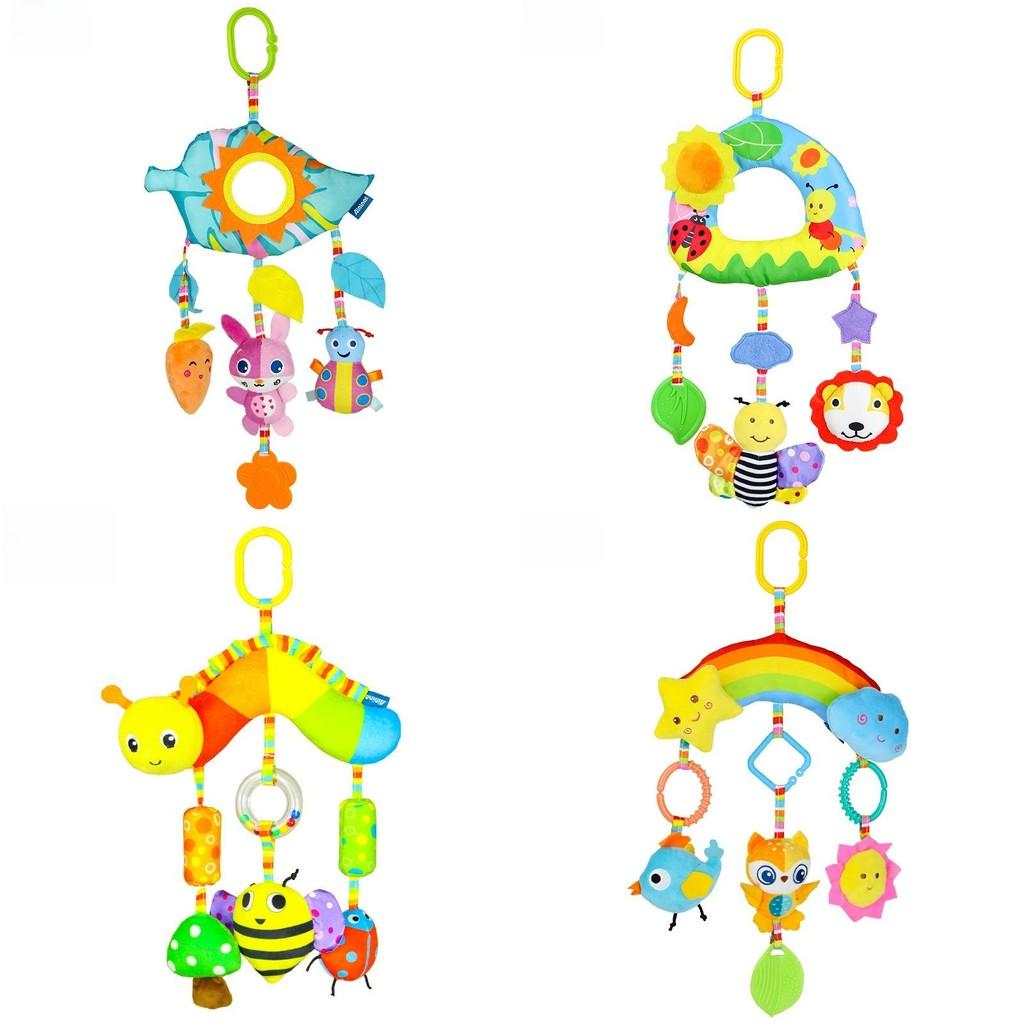 Baby Colorful Animal Car Hanging Toy Plush Rattle For Newborns And Infants
