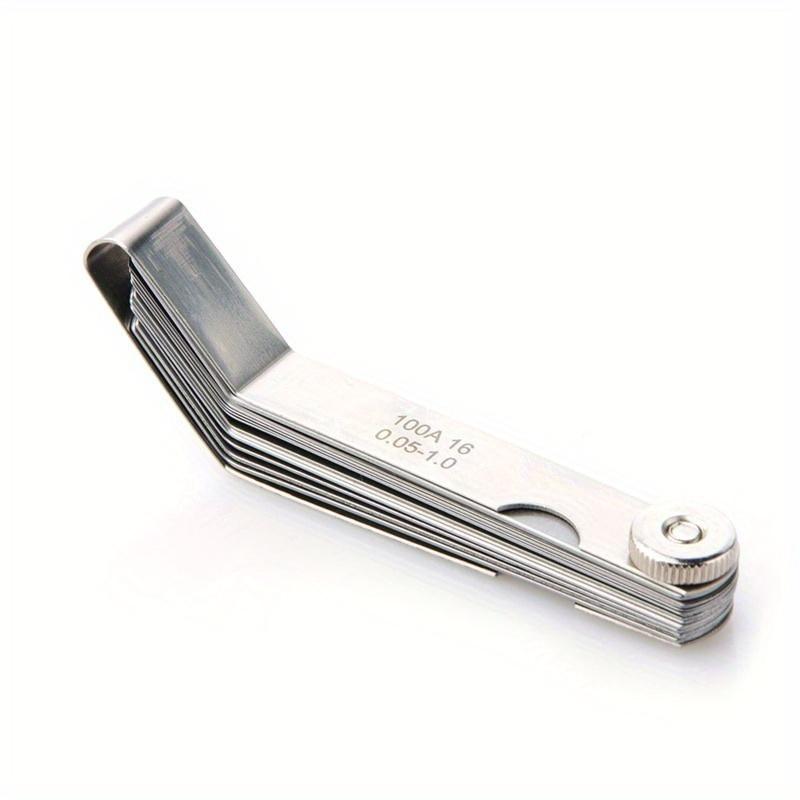 1pc 16 Blades Feeler Gauge Carbon Steel Metric Imperial 0.05-1.00mm Gap Filler Tune Up Thickness Set Gage Measurment Tools