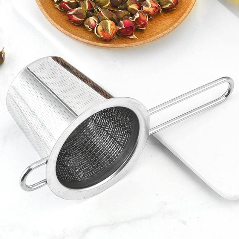 Tea Infuser Stainless Steel Tea Strainer With Handle Tea Filter Fine Mesh Strainer Brewing Basket with Lid for Loose Leaf Tea