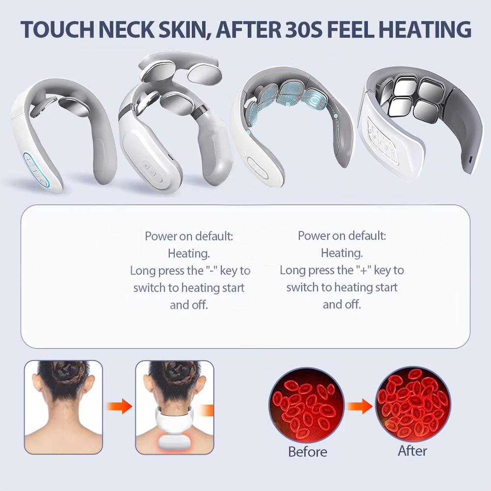 Portable Smart Neck Massager USB Charging for Cervical Pain Relief for Neck PainElectric Deep Tissue Massager for Neck