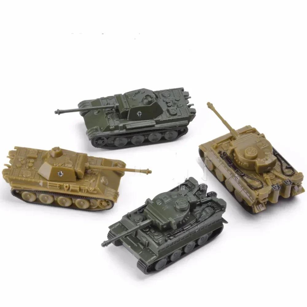1/144 4D Classic WWII Panzermodell Deutscher Tiger Leopard US M1A2 Russland T80 Israelischer MA4 Chinesischer 59 Sandtisch Plastikpanzer Spielzeug