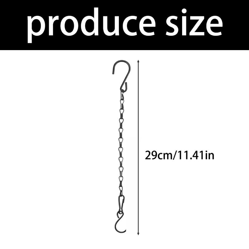 Multipurpose Garden Chains Set of 12 Weather Resistant Iron Construction for Flower Pots Bird Feeders Balcony Decoration