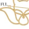 Bag Accessory Pin Women Brooch Hollow Fox Decor Stainless Exquisite Anti-slip Wear-resistant Anti-oxidation Jewelry Coat Collar Hat Scarf Decoration