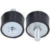 2 stk Vibrasjonsdempende Feste Gummiisolator for Luftkompressor Dieselmotor VD M10 25mm