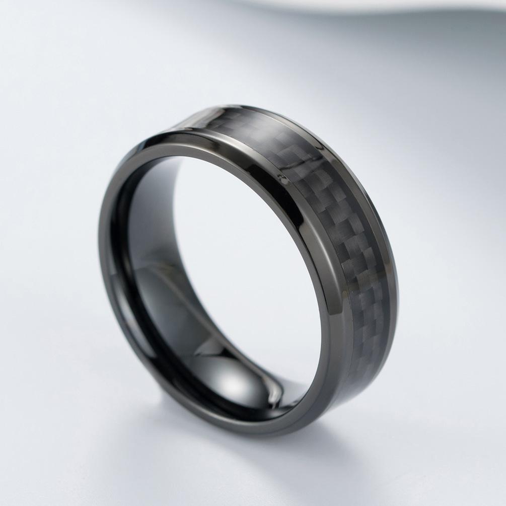 Titanium Steel Carbon Fiber Ring Mens Trendy New Product Jewelry Accessories