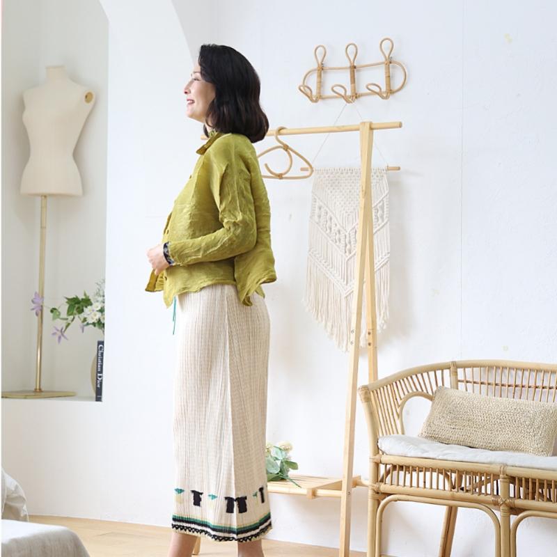 Shiz MAdAm A Line Button cArdigAn pleAts 7 Colors