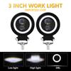 Motorcycle LED Driving Lights, 60W 6000K Super Bright  s Waterproof Fog Lights for Cars Tractors Trucks ATVs SUVs Boats (White Light, 2 Pack)