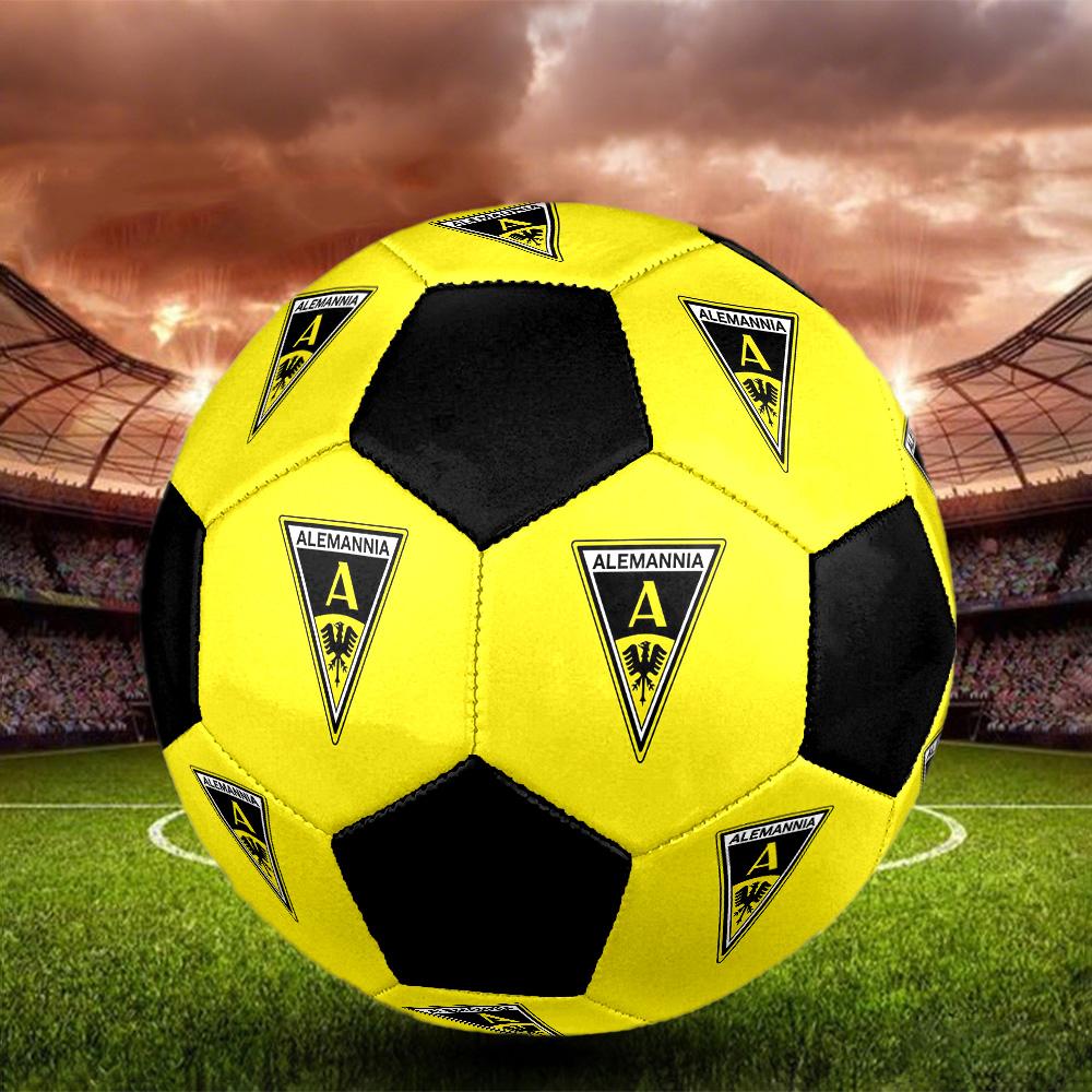 Alemannia Aachen Soccer Ball Colorful All Ages Machine Stitched PVC Competition Ready Durable High-Bounce.SIZE5