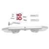 RC Rear Bumper with Trailer Hitch Silver Aluminum Alloy RC Crawler Car Rear Bumper for Replacement