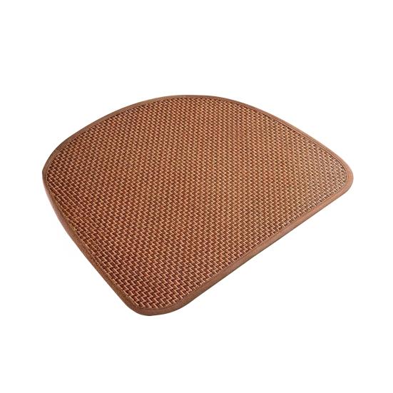 Handwoven Rattan Seat Cushion, Summer Breathable Square Chair Mat, Anti-slip Cooling Sitting Pad for Dining & Office Chairs