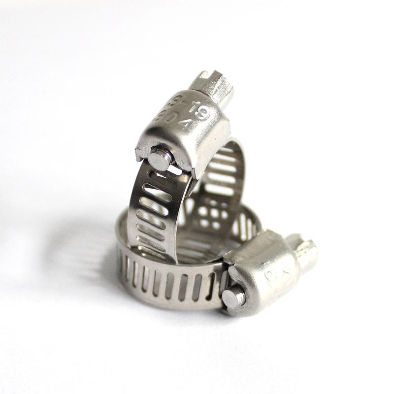 1PCS Hose Clamp 6-12 13-19 21-44 27-51 33-57 52-76 65-89 78-101 91-114mm Stainless Steel Pipe Clip Adjustable Screw Worm Drive
