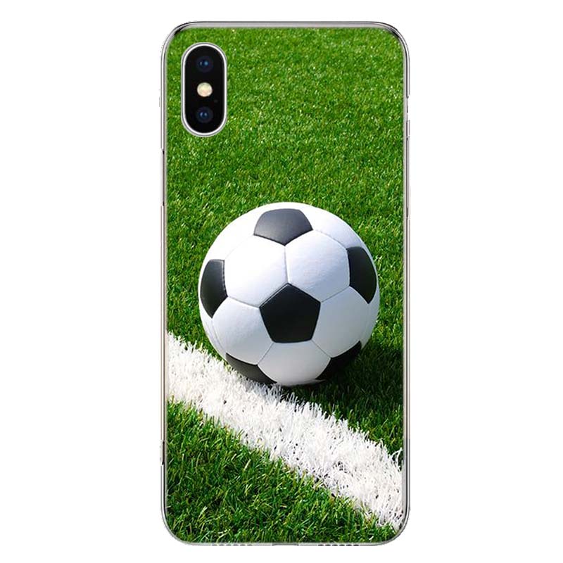 Fire Football Soccer Ball Phone Case For iPhone 11 12 13 Mini 14 15 Plus 17 Air 16 Pro Max 16E 7 8 SE 2020 Customized Print Cove