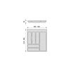 Range-couverts - emuca - optima - plastique gris - 500 mm - universel