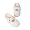 Baotou fluffy shoes for women to wear outside 2025 winter new warm and plush lazy thick-soled muffin half-towed cotton slippers for women