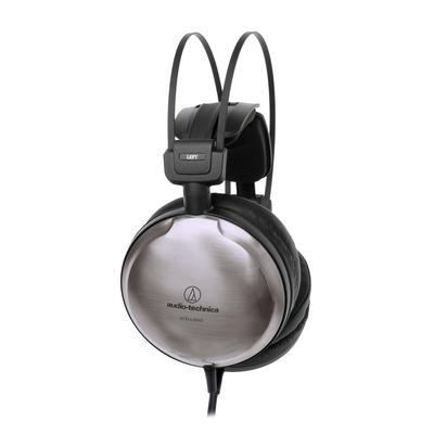 Audio-Technica ATH-A2000Z Kablede Hovedtelefoner, Lukket Design, Titanium Kabinet, Kompatibel med Højopløst Lyd, 3m Kabel, Sølv