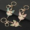 Ballet Girl Keychain Diamond Encrusted Ballet Dancer Pendant with Lobster Clasp Sparkling Diamonds Keychain for Women Dance Lovers