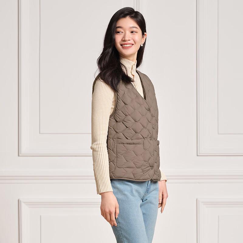 Tanbor Women's V-Neck Down Vest TD236012