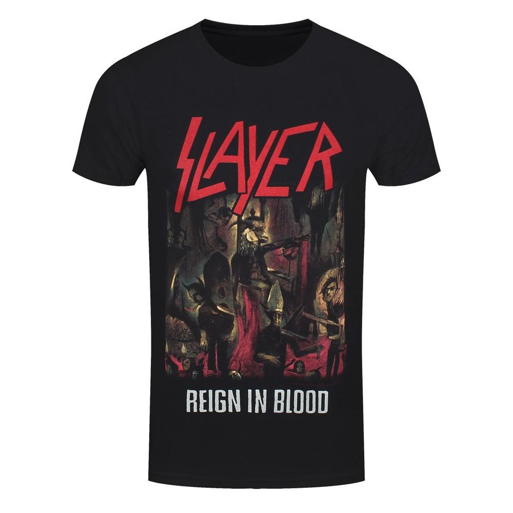 

Slayer T-Shirt Reign In Blood Metal Band Official Black New XL