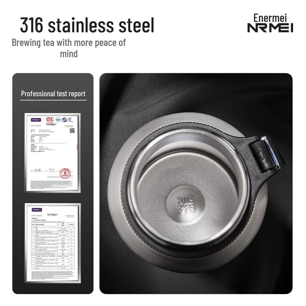 25-Year Men's Insulated Steel Cup: Large Capacity with Magnetic Tea Separator and Infuser