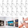 2025+ 12Pcs Adjustable Hooks for Picture Hanging System Picture Rail Hooks Hangers for Exhibition Art- Supplies