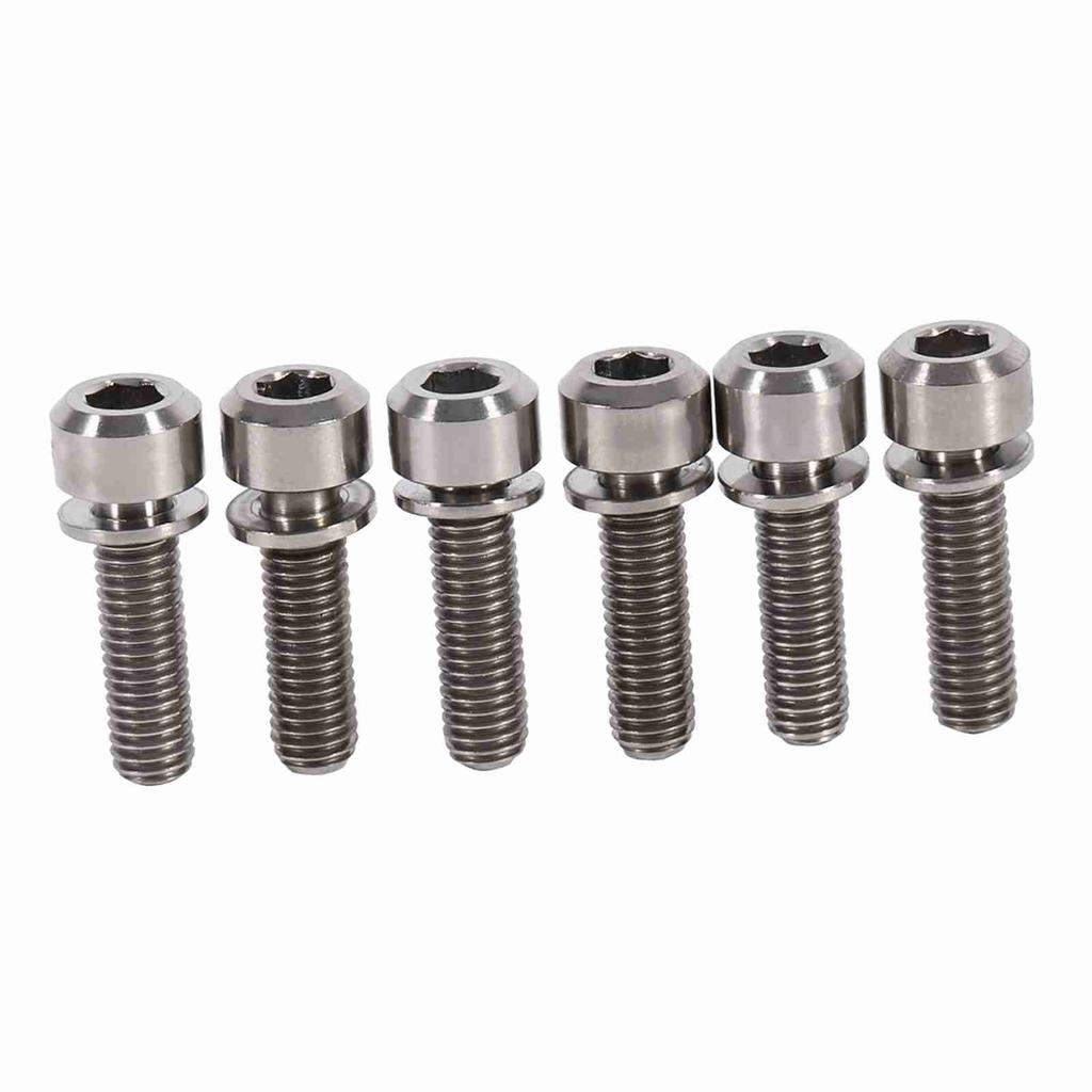6 Pieces Mountain Bike M5 X 18mm Stem S Screw With Washer( )