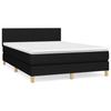 Box Spring Bed with Mattress Black 140 x 190 cm Fabric