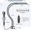 10W LED Desk Lamp with Clamp Dimmable Clip On Reading Light 10 Brightness Level 3 Lighting Modes Flexible Study Table Lamp USB