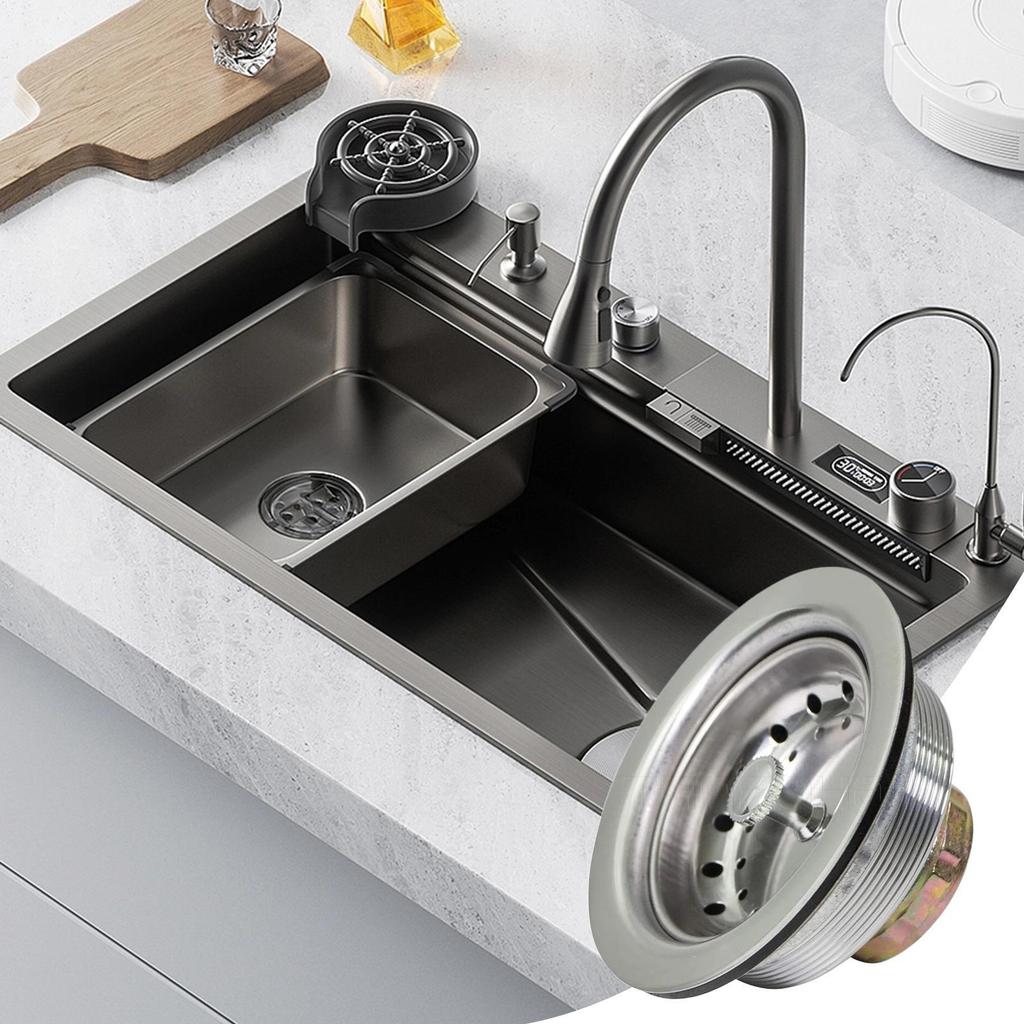 Spülbeckenablaufsieb Edelstahl Küchenspülbecken Sieb Verstopfungsstopper Stopfen Ablaufgarnitur Für Abfall Essensreste Müll