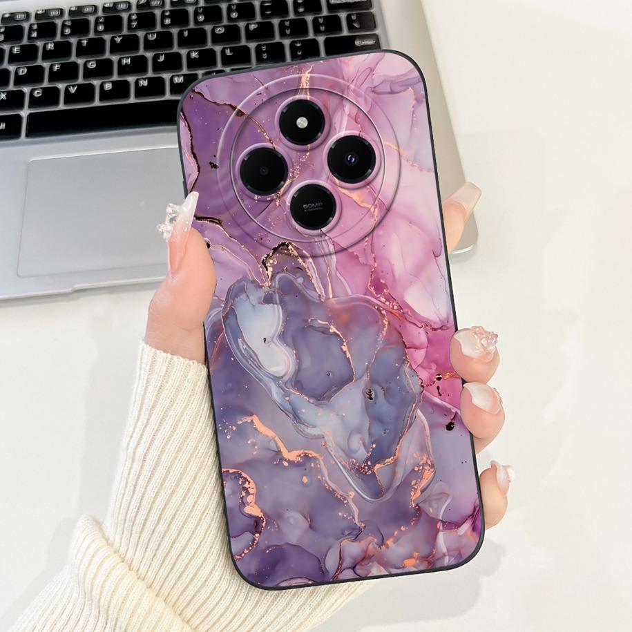 For Xiaomi Redmi 14C 4G Case Poco C75 Fashion Cherry Rose Flower Soft Silicone Cover On Redmi14C Bumper Redmi A4 A3 Pro 5G Funda