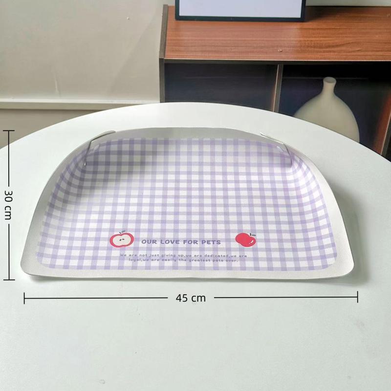 PU Leather Pet Anti Spill Placemat Waterproof Oil Resistant Cat Bowl Mat INS Pet Feeding Mat Pet Food Feeding Pad