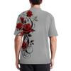 Flower 3D Printed Design Men's Short-sleeved Polo Shirt Cross-border Best-selling Comfortable Polyester Fiber Suitable for Summer Wear