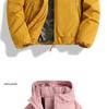Men's Winter Solid Color Hooded Puffer Jacket - American Trendy Brand: New Arrival, Warm, Thick, Loose Fit