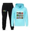 5405 Fashion Casual Kids Boys Girls Dandy World Printed Long Sleeves Hoodies Trousers Clothes Set
