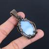 Owyhee Opal Pendant, 999 Copper Wire Wrapped Jewelry, Gemstone Pendant, Gift For Her Handmade Dainty Jewelry