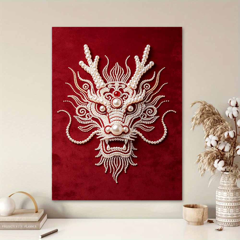 5D DIY Pearl Diamond Painting Kit Majestic Dragon Full Drill Embroidery Mosaic Art Home Wall Decor Gift