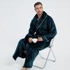 Unisex Oversized Flannel Bathrobe - Thick Coral Fleece for Autumn/Winter