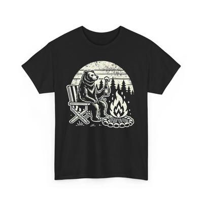 Beer Drinking T-Shirt | Funny Beer Shirt | Bear Camping with Beer T-Shirt