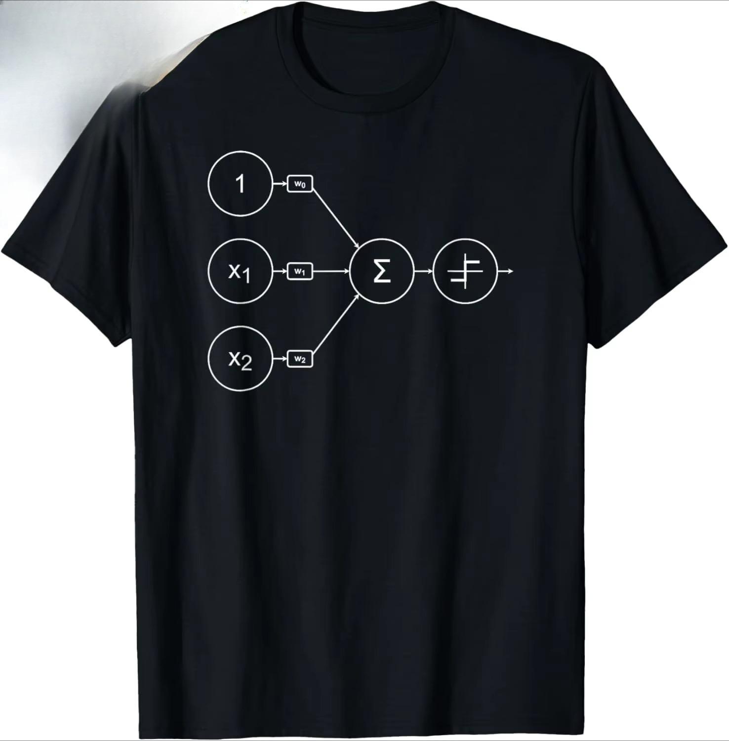 

Fashion ROSENBLATT PERCEPTRON: Neural Network, Deep Learning, AI T-Shirt Cotton Unisex Summer Streetwear Tops Graphic T Shirts 4XL