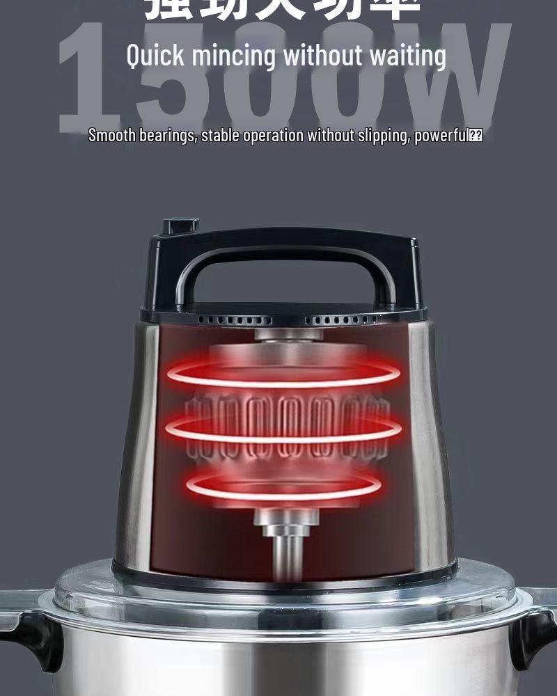 High Power Stainless Steel Electric Meat Grinder & Multifunctional Mixer for Home and Commercial Use