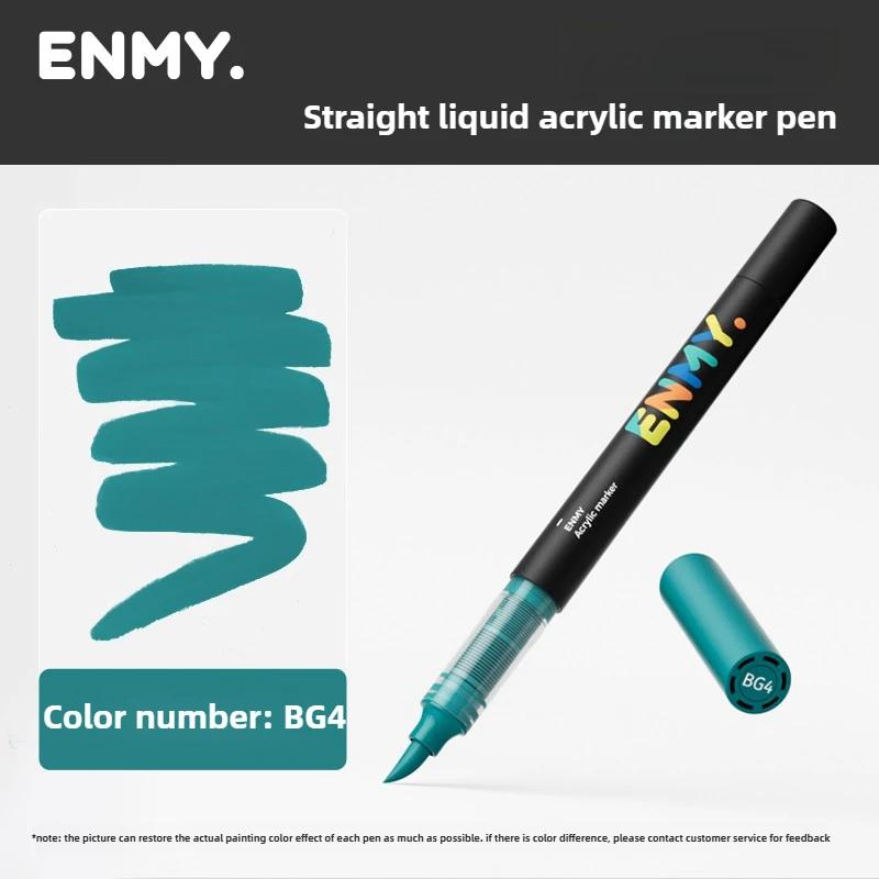 1 Pieza ENMY 60 Colores Marcadores Acrílicos Líquidos Directos Mezclables Punta Suave No Transparentes Marcadores de Arte Material Escolar Papelería