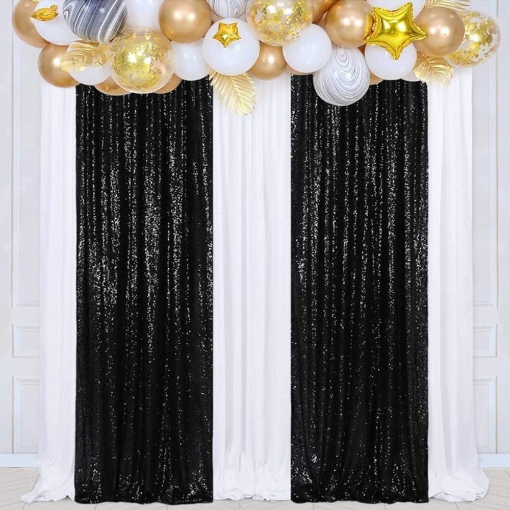 Decorative Sparkly Sequin Backdrop Polyester Sequence Backdrop  Photography Background