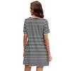 Women's Summer Casual Square Neck Pleated Front With Pocket Printed Short Sleeve Dresses