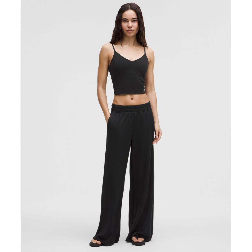 Lululemon Becalm Mid Rise Wide Leg Pant Black