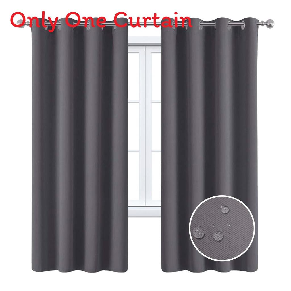 

Nordic Style Waterproof Sun Blocking Curtain With Grommets For Balcony And Garden Spaces