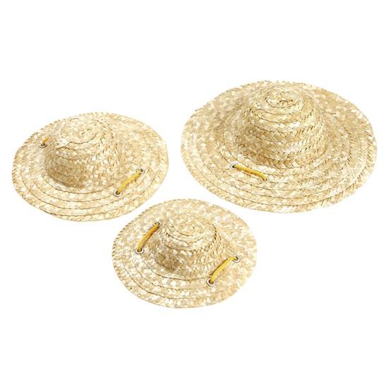 Yousheng Adjustable Cat Sun Hat Decorative Pet Accessory with Tie Retro Farmer Style Straw Hat for Cats And