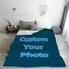Custom Photo Flannel Blanket 3D Printed Soft Blanket For Home Camping Nap Leisure Blankets Christmas Gifts For Home Decor