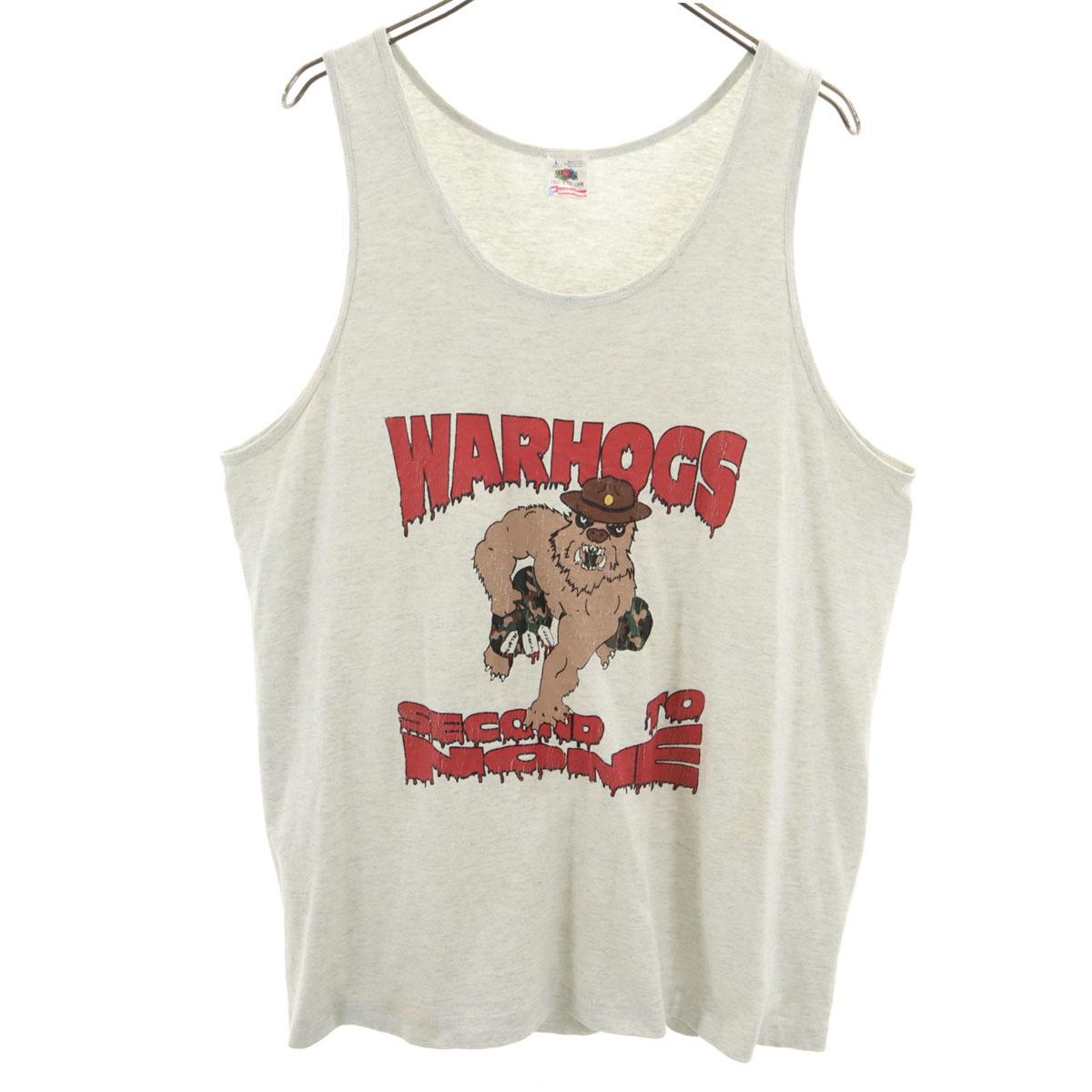 

FRUIT OF THE LOOM 90s Made in USA Old Tank top L Gray Men s Used