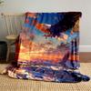 Eagles At Sunset Blanket for All Seasons Blanket Lunch Break Throw Gift